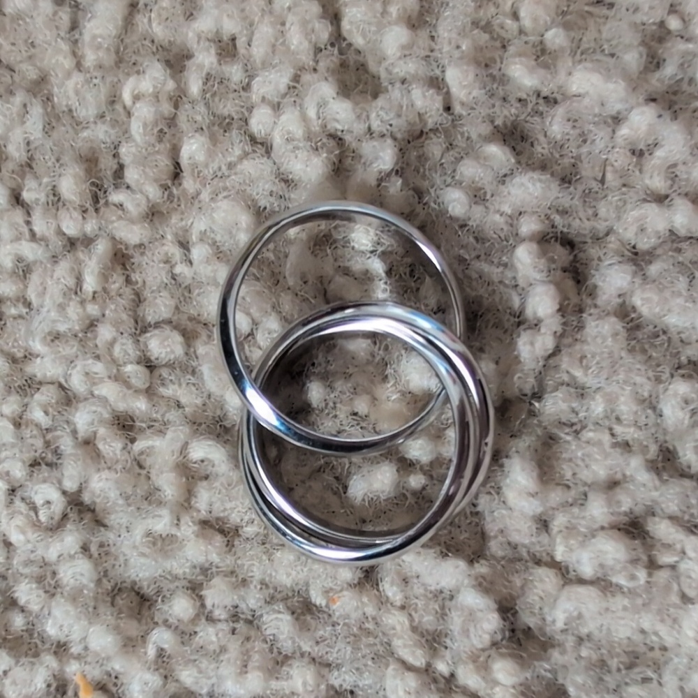 s925 13-14 stacking interlock rings - Picture 5 of 6